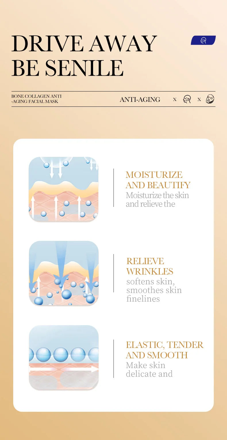 10 pièces SADOER collagène masque Facial