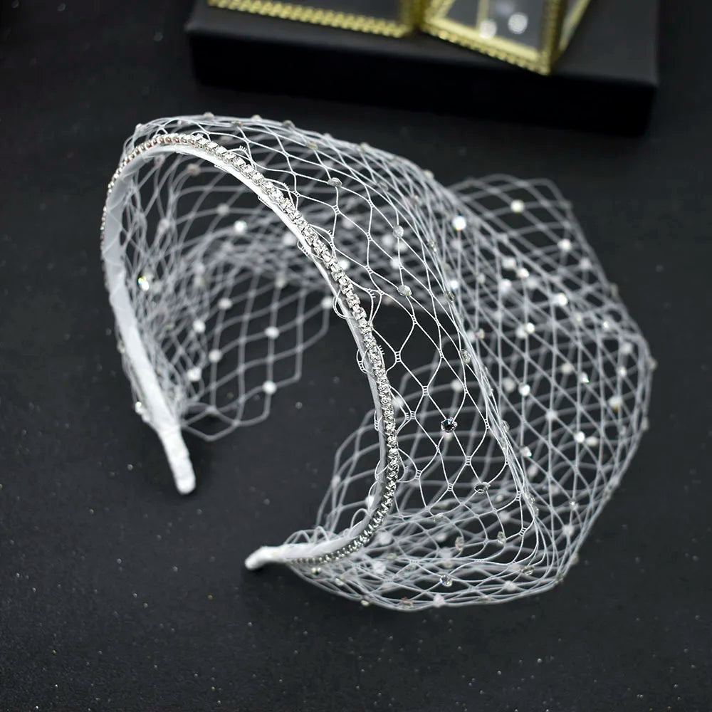 JM21 noir blanc bandeau voiles pour mariée charmant voile pour mariage