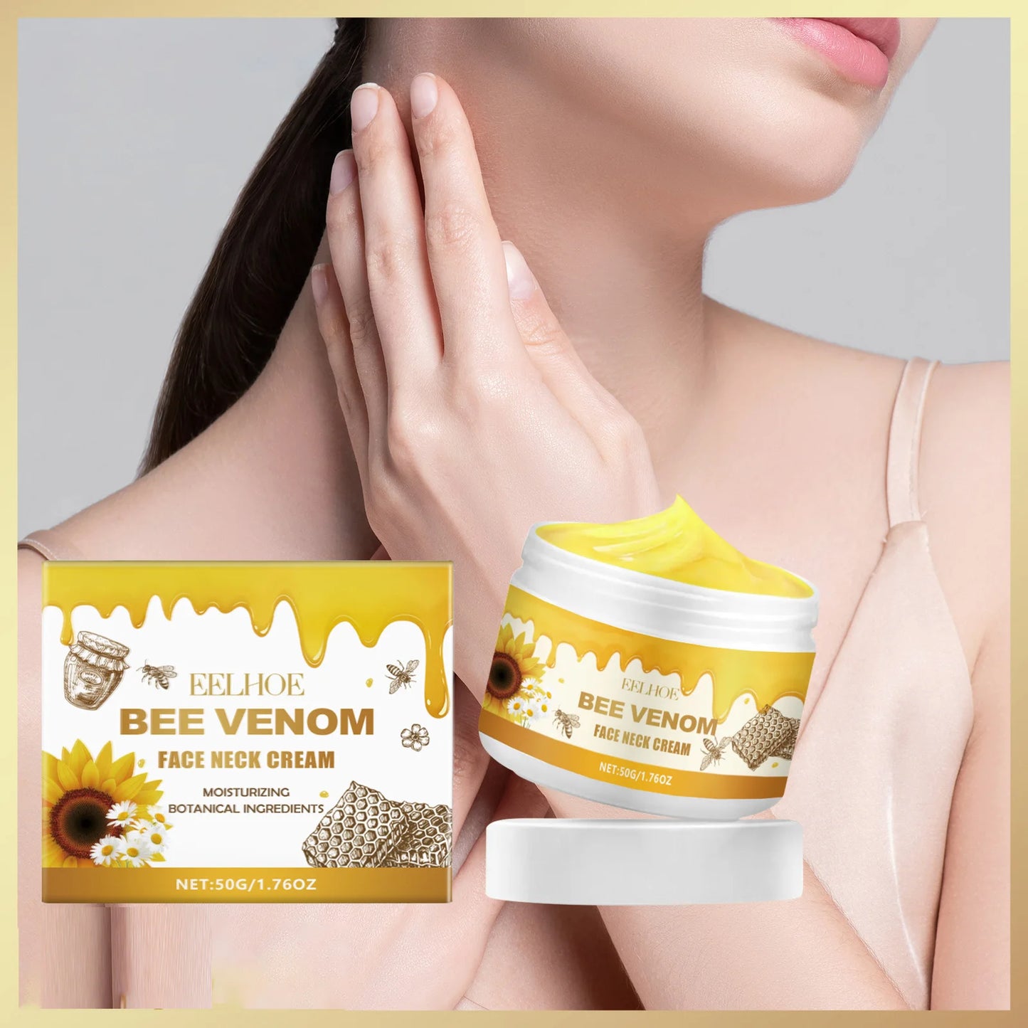 Crème liftante au venin d'abeille pour le cou