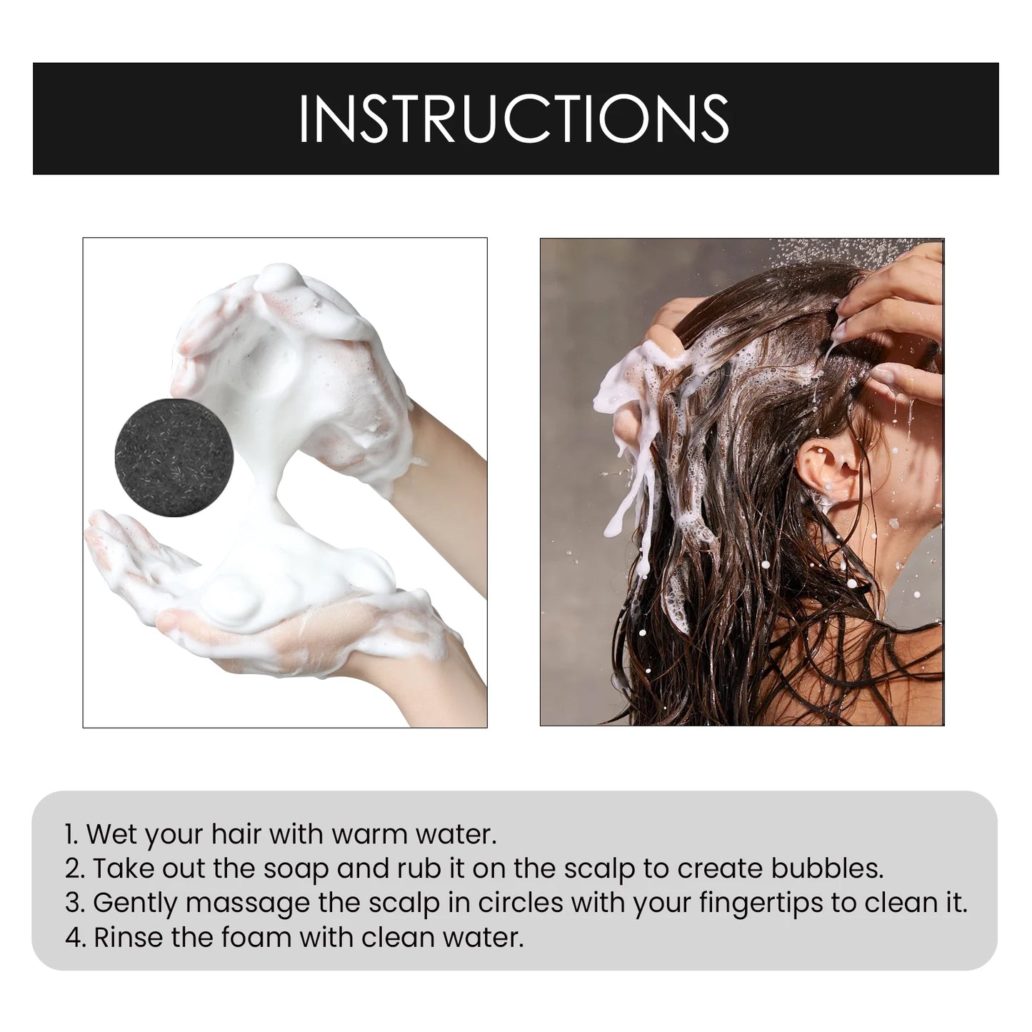 Shampooing au charbon