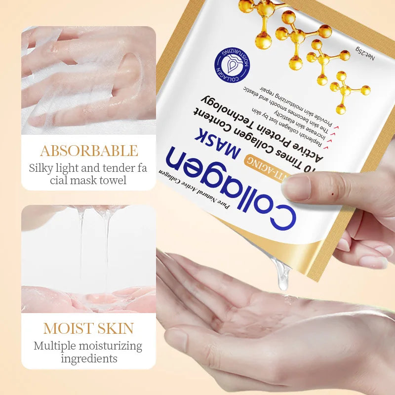 10 pièces SADOER collagène masque Facial