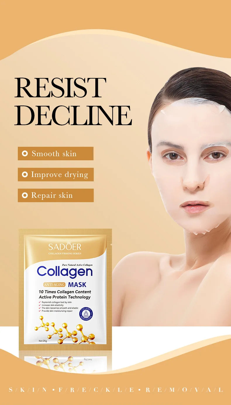 10 pièces SADOER collagène masque Facial