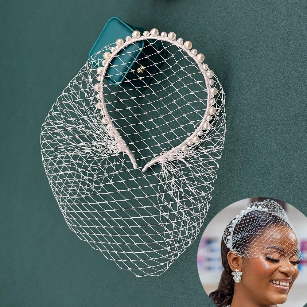 JM21 noir blanc bandeau voiles pour mariée charmant voile pour mariage