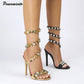 Star style luxe cristal embelli Wraparound femmes sandales talons aiguilles