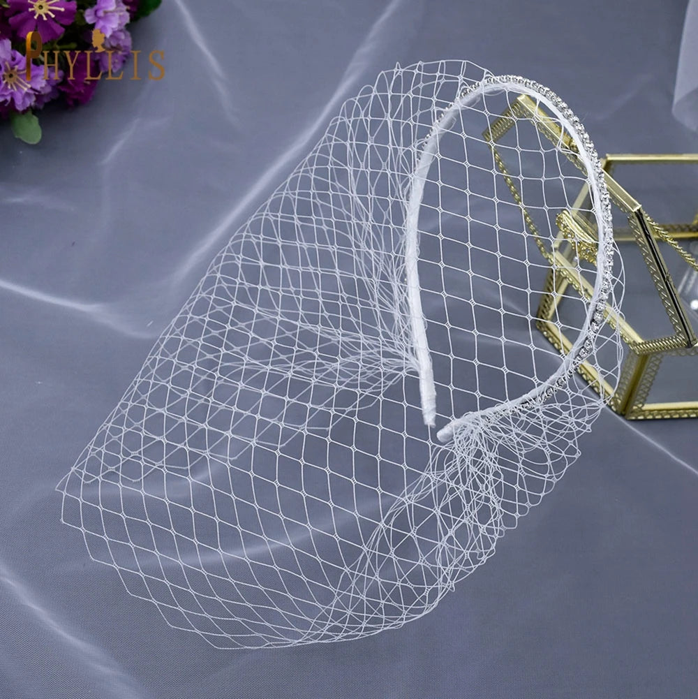 JM21 noir blanc bandeau voiles pour mariée charmant voile pour mariage