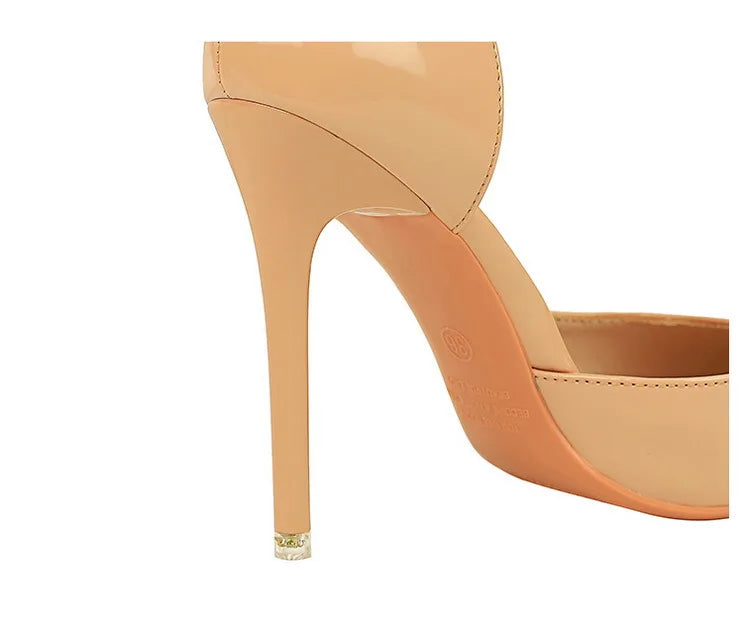 BIGTREE chaussures en cuir verni noir