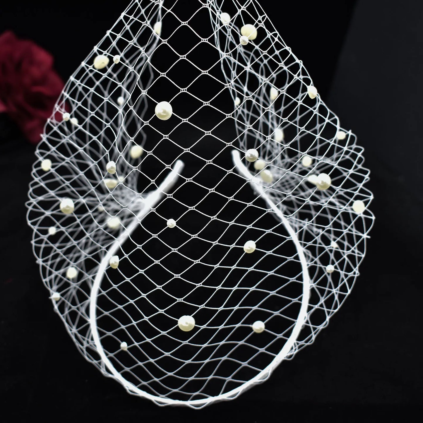 JM21 noir blanc bandeau voiles pour mariée charmant voile pour mariage