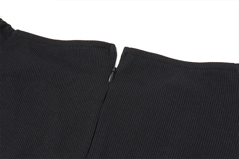 Xeemilo élégant maille volants Robe de soirée