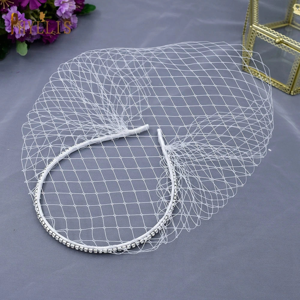 JM21 noir blanc bandeau voiles pour mariée charmant voile pour mariage