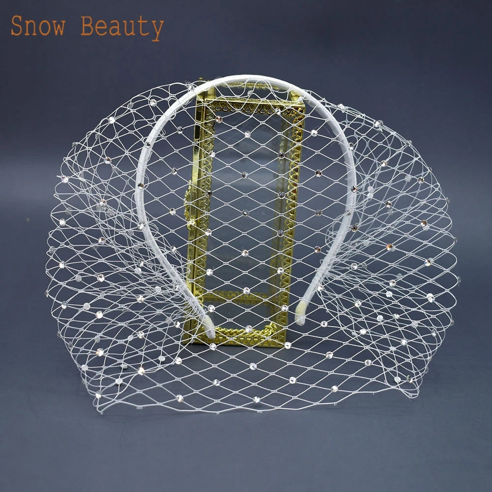 JM21 noir blanc bandeau voiles pour mariée charmant voile pour mariage