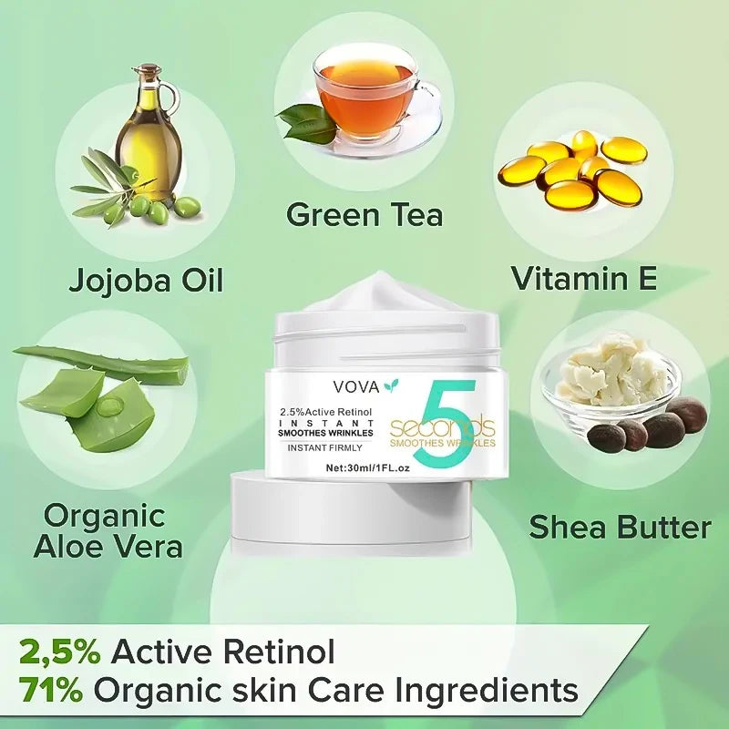 Crème pour le visage en 5 secondes