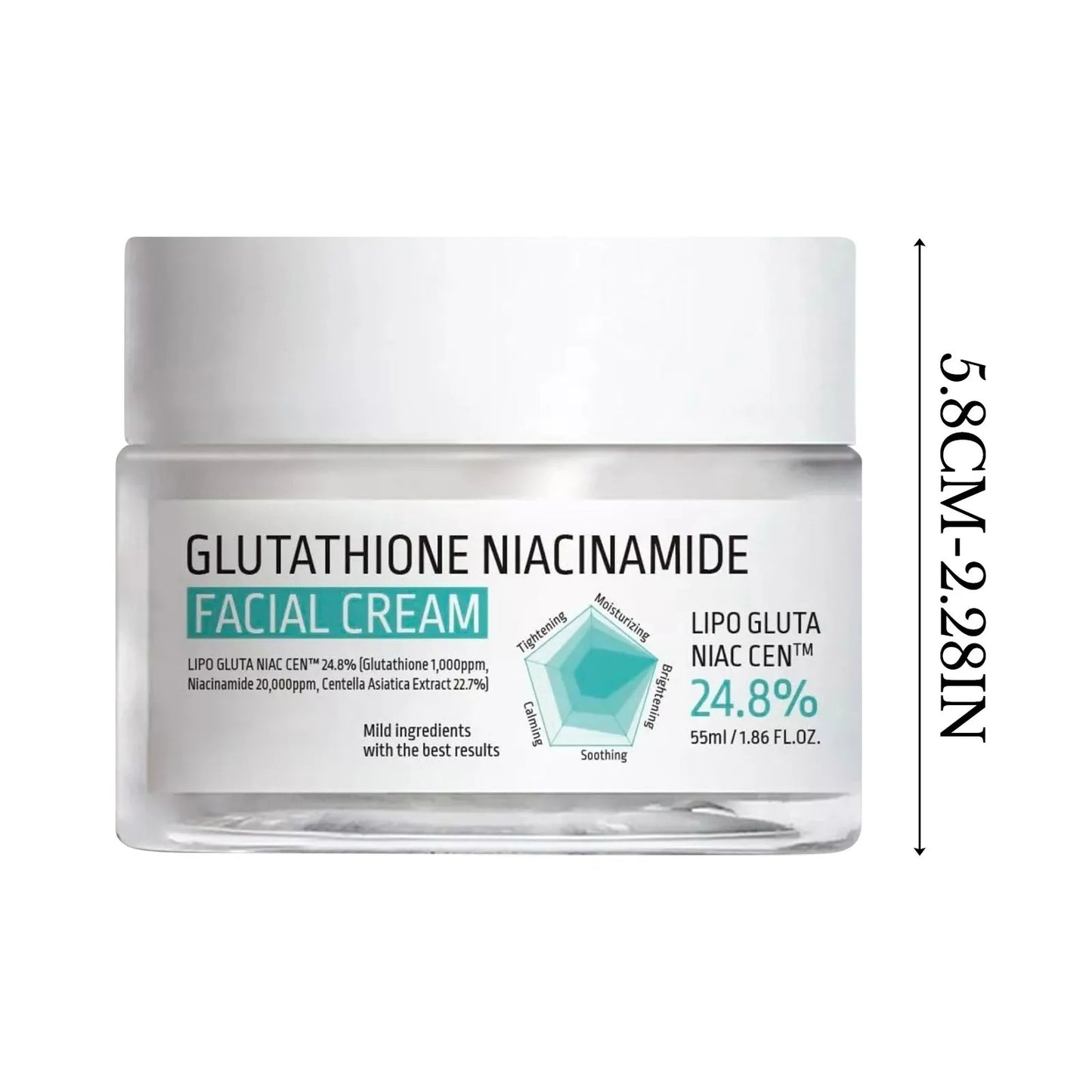 La crème hydrate et éclaircit le visage